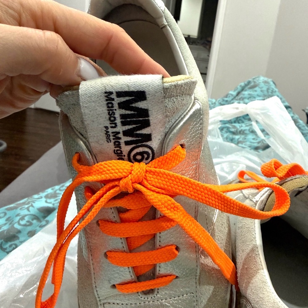 Maison Martin Margiela Silver and White Sneakers - Picture 3 of 4